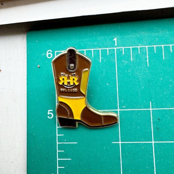 RHR Cowboy Boot Enamel Lapel Pin - Picture 3 of 4